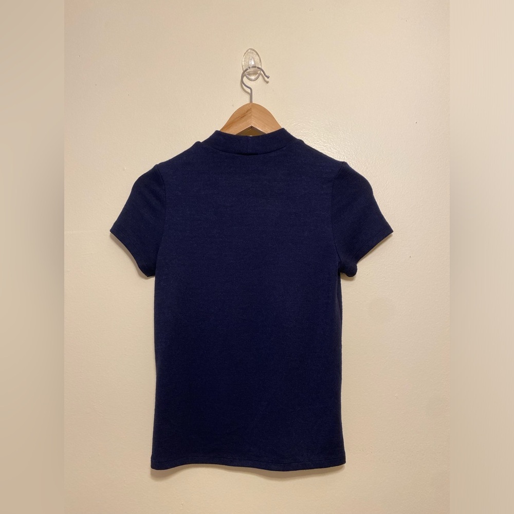 Wilfred Deep Aritzia Blue Short Sleeve Top. Size S - Picture 2 of 7
